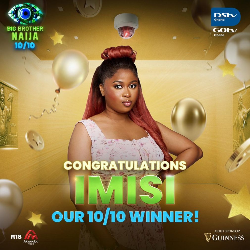 Imisi Wins Big Brother Naija Season 10, ₦150 Million Prize